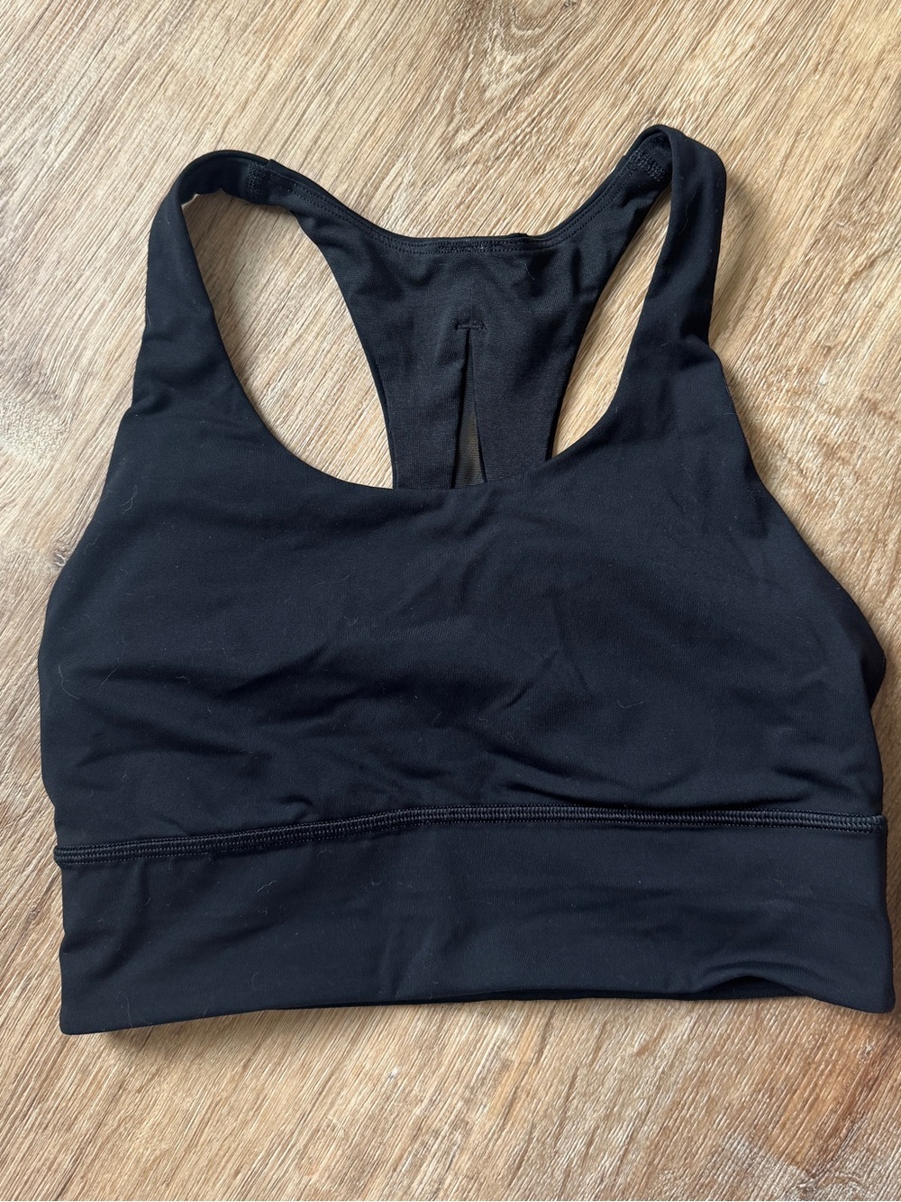 Lululemon Black Racerback Sports Bra with Mesh Detail